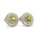 Earrings Peridot diamond earrings white gold 58 Facettes