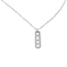 Messika Long Necklace, "Move 10th anniversary", white gold, diamonds. 58 Facettes 32173