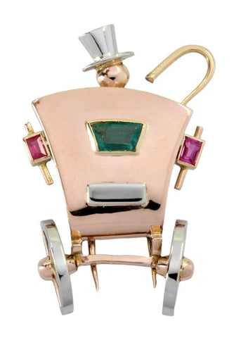 Broche BROCHE ANCIENNE CARROSSE 58 Facettes 050091