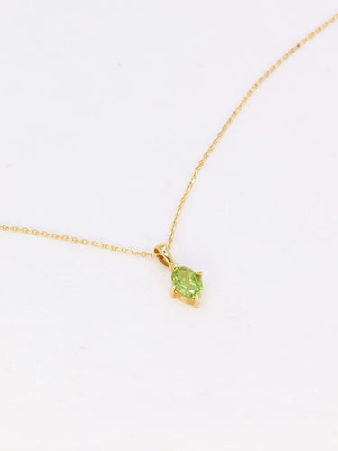 Pendentif Pendentif solitaire vintage or jaune et péridot ovale 58 Facettes 929
