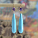 Earrings Amethyst and turquoise dangling earrings 58 Facettes 22-348