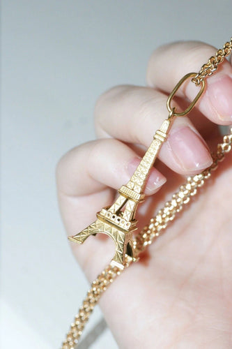 Pendentif Pendentif vintage Tour Eiffel en or jaune 58 Facettes