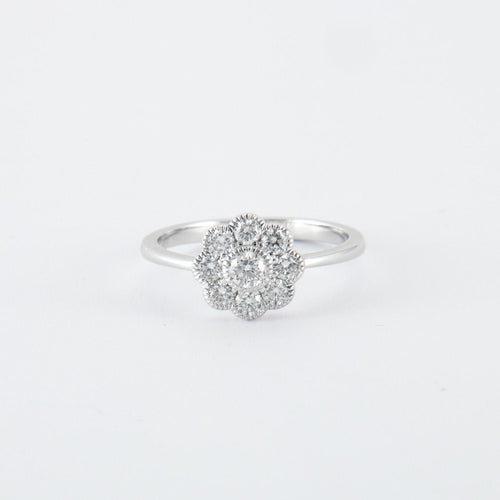 Bague Bague en Or blanc & diamants 58 Facettes