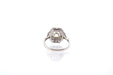Ring 54 Art deco style ring Platinum Diamonds 58 Facettes 25306 25362