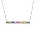 Necklace Multicolored sapphires diamonds white gold barrette necklace 58 Facettes