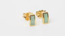CLOZEAU earrings - Gold earrings Green resin 58 Facettes clozeau
