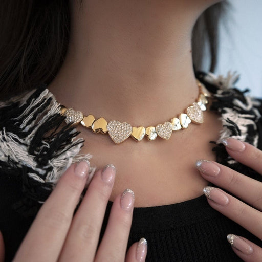 Collier Collier Fred Coeurs or jaune diamants 58 Facettes 63700100