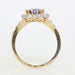Ring 55 Tanzanite diamond gold daisy ring 58 Facettes F13DL