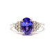 Bague Bague tanzanite diamants or blanc 58 Facettes