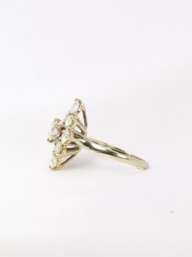 Bague Bague vintage marquise or blanc diamants 58 Facettes J5