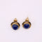 Boucles d'oreilles Boucles d’oreilles ovales en or jaune et Saphirs étoilés 58 Facettes