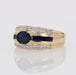 Bague 57 Bague jonc saphirs et diamants occasion 58 Facettes CV61