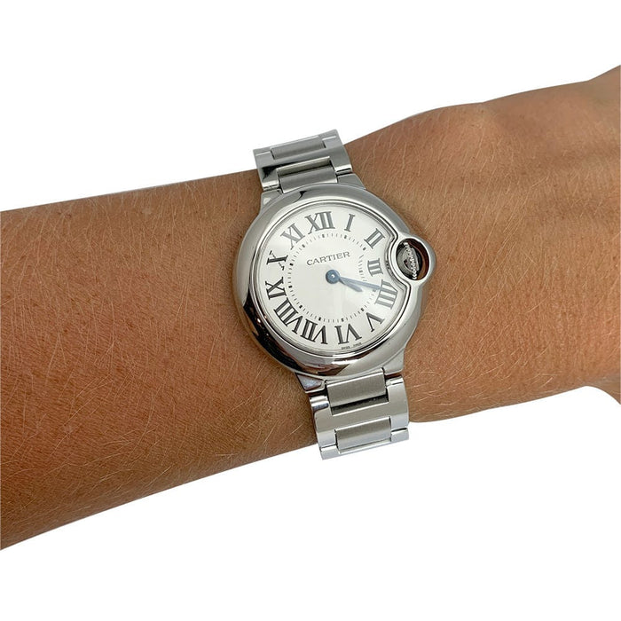 Montre Montre Cartier, "Ballon bleu", acier sur acier. 58 Facettes 31777