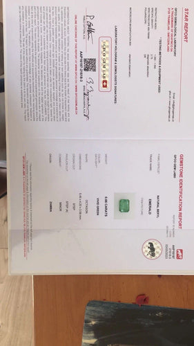 Gemstone Certificat Emeraude 0.66cts GFCO 58 Facettes 178