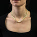 Necklace Necklace of cultured pearls and peridot pearls 58 Facettes 23-334