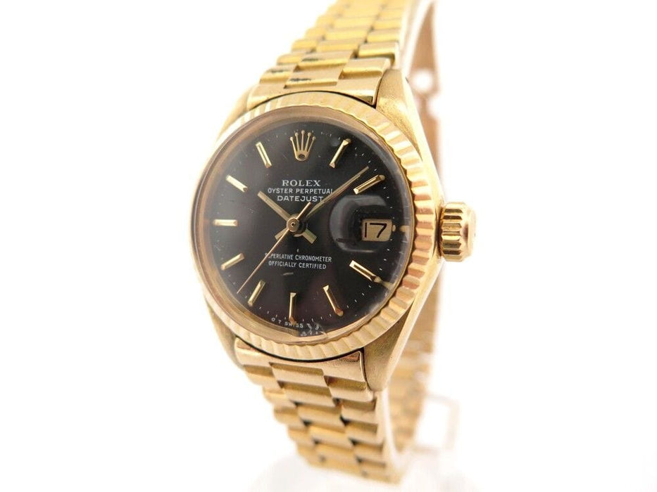 Montre vintage montre ROLEX 6917 lady datejust 26 mm or 18k automatique 58 Facettes 253426