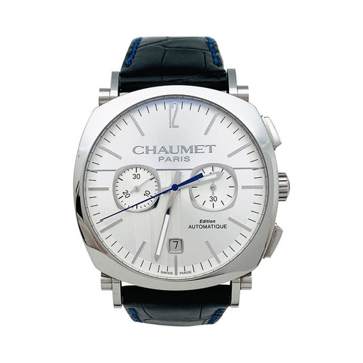 Chaumet “Dandy” watch in steel, leather. 58 Facettes 31050