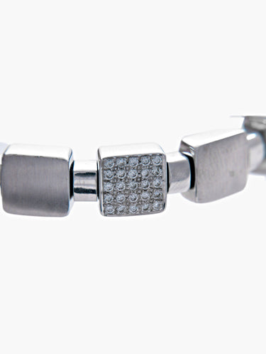 Bracelet Bracelet Or Blanc Diamants 58 Facettes