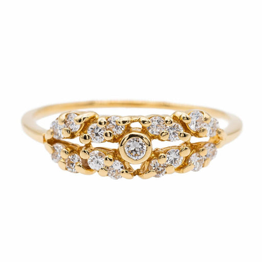 Ring 52.5 Ring Yellow gold Diamond 58 Facettes 2642749CN