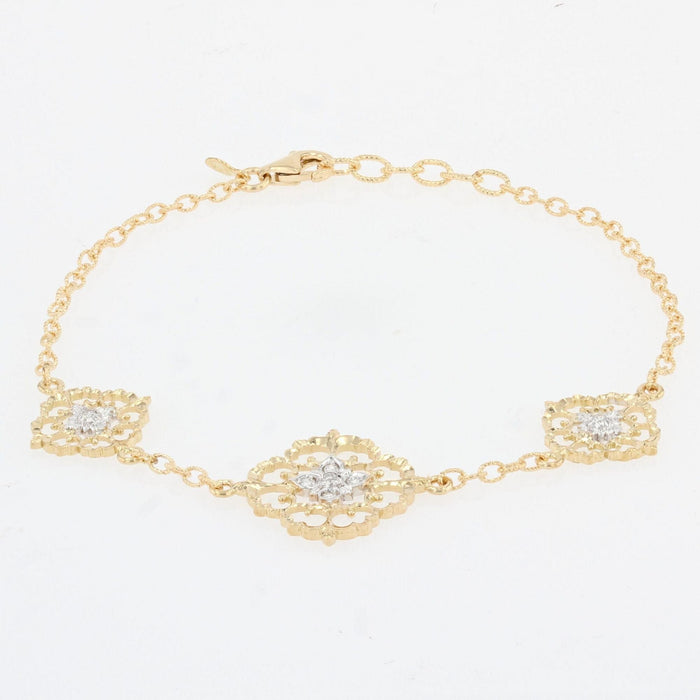 Bracelet Bracelet diamants ors jaune et blanc arabesques 58 Facettes BG206