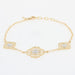 Bracelet Yellow and white gold diamond bracelet arabesques 58 Facettes BG206