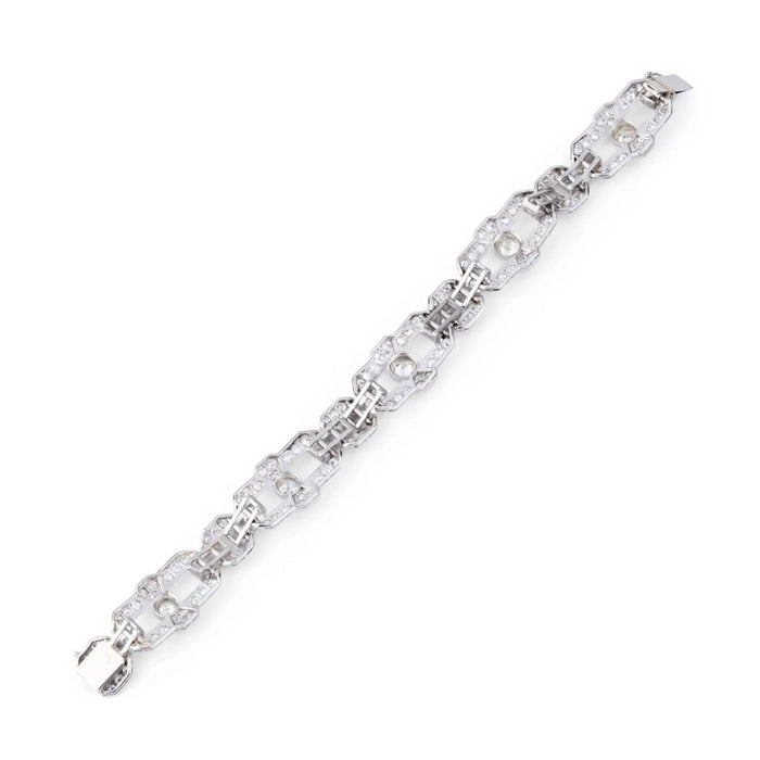 Bracelet Bracelet Art Déco Platine Diamants 58 Facettes 1