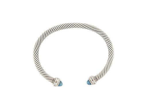 Bracelet bracelet DAVID YURMAN cable mm argent 925 5mm diamants topaze 58 Facettes 257556