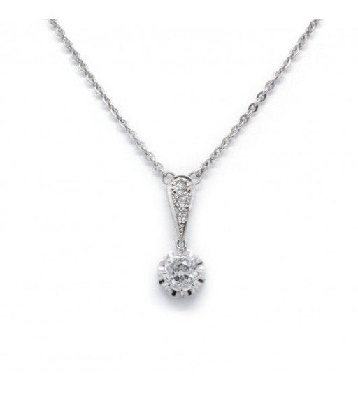 Collier Longueur : 53 cm. / Blanc/Gris / Or 750 Collier Or blanc Diamants 58 Facettes 210216R