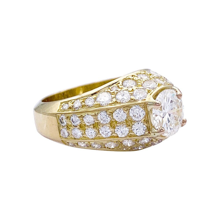 Bague 51 Bague or jaune, diamants. 58 Facettes 32736