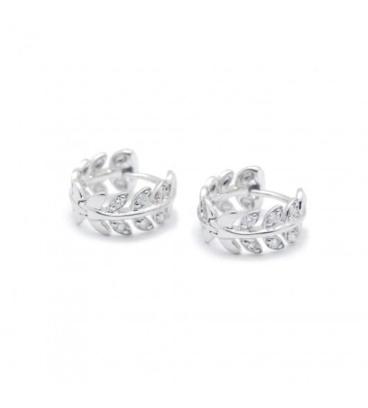 Boucles d'oreilles Blanc/Gris / Or 750 Boucles D'oreilles Or Et Diamants 58 Facettes R160208