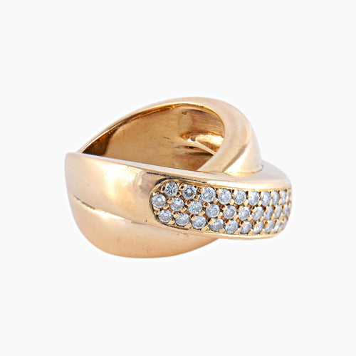 Bague 53.5 / Diamants / Or Jaune BAGUE "LIEN" OR & DIAMANTS 58 Facettes BO/220023 RIV