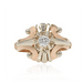 Ring 54 Vintage ring rose gold white gold diamond 58 Facettes 21-384