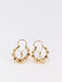 Vintage hoop earrings with faceted balls and yellow gold pearls 58 Facettes 879