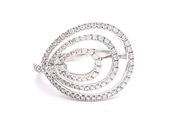 Bague 53 Djula Bague Or blanc Diamant 58 Facettes 00614CN