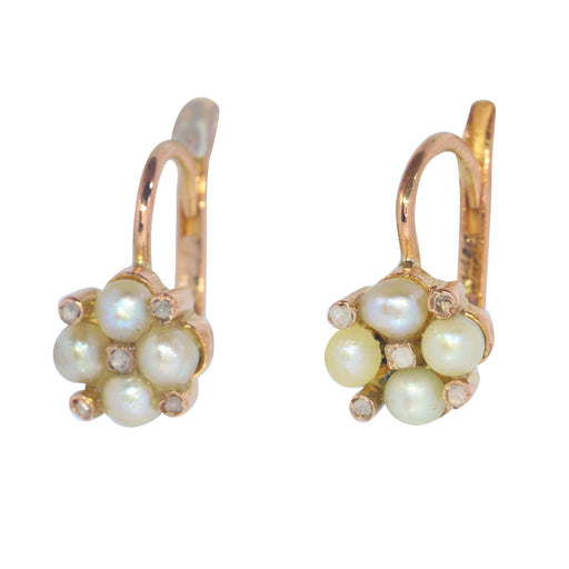 Boucles d'oreilles Boucles d'oreilles avec diamants et perles 58 Facettes 23031-0043