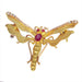 Broche Broche avec rubis et demi-perles de rocaille 58 Facettes 22279-0308