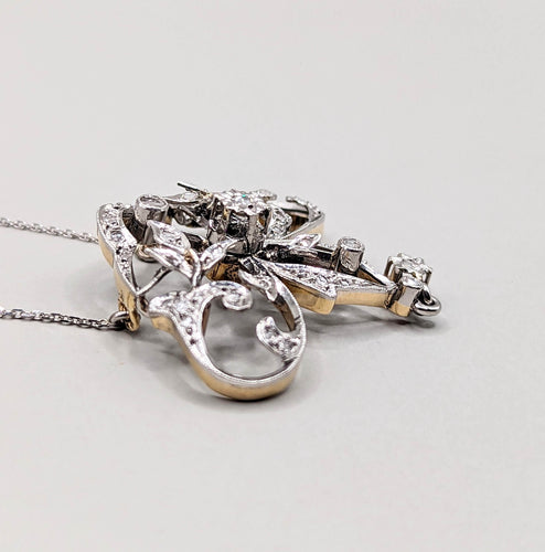 Collier Collier 2 Ors & diamants 58 Facettes