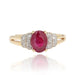 Ring 58 Ruby and diamond ring in yellow gold 58 Facettes 21-523