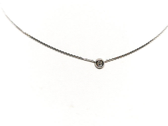 Collier Collier Or blanc Diamant 58 Facettes 1099690CN