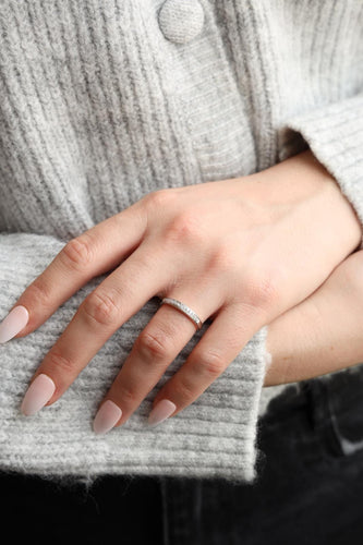 Bague 54 Bague Alliance Or blanc Diamant 58 Facettes 2294373CN