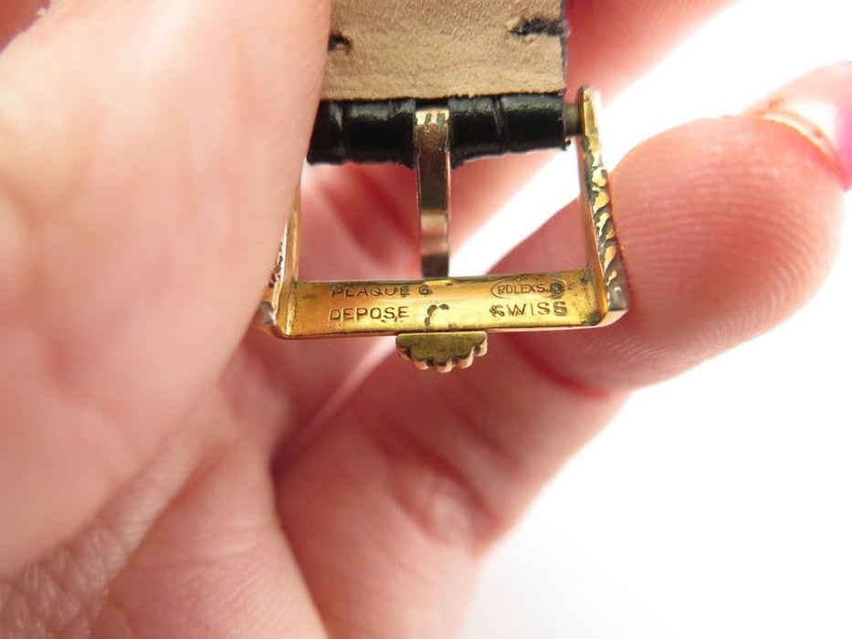 Montre vintage montre ROLEX oysterdate precision 29 mm mecanique plaque or & cuir 58 Facettes 247061