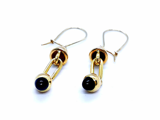 Boucles d'oreilles Boucles d'oreilles Or jaune Saphir 58 Facettes 1052836CD