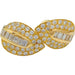 Boucles d'oreilles Boucles d'oreilles "Feuilles" en or jaune et diamants. 58 Facettes 31701