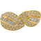 Boucles d'oreilles Boucles d'oreilles "Feuilles" en or jaune et diamants. 58 Facettes 31701