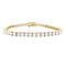 Bracelet Bracelet ligne diamants or jaune. 58 Facettes 33151