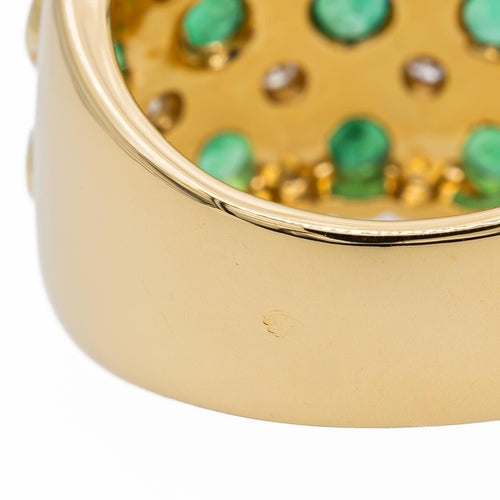 Bague 51 Bague Bandeau Or jaune Emeraude 58 Facettes 2734049CN