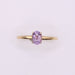 Ring Yellow gold oval amethyst solitaire ring 58 Facettes