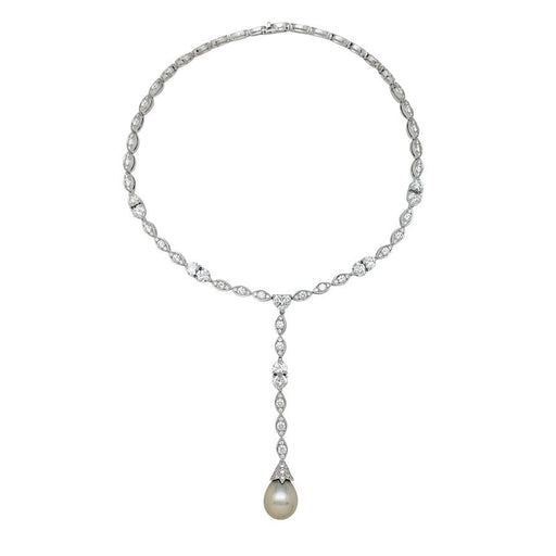 Collier Collier cravate Cartier, "Amour", or blanc, diamants, perle de Tahiti. 58 Facettes 31611
