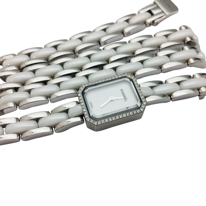 Montre Montre Chanel, "Première Céramique", acier, céramique, diamants. 58 Facettes 32000