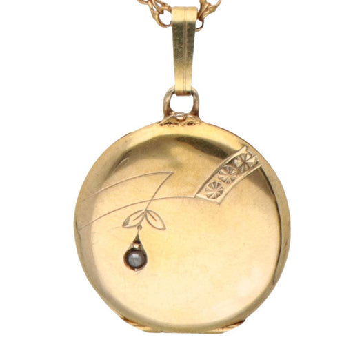 Art Nouveau pearl medallion pendant 58 Facettes 3E57EEF31D3F4B599AC53DD425C399A2